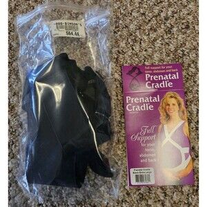 Prenatal Cradle Pregnancy Full Back Torso Abdomen Support Black Sz XL